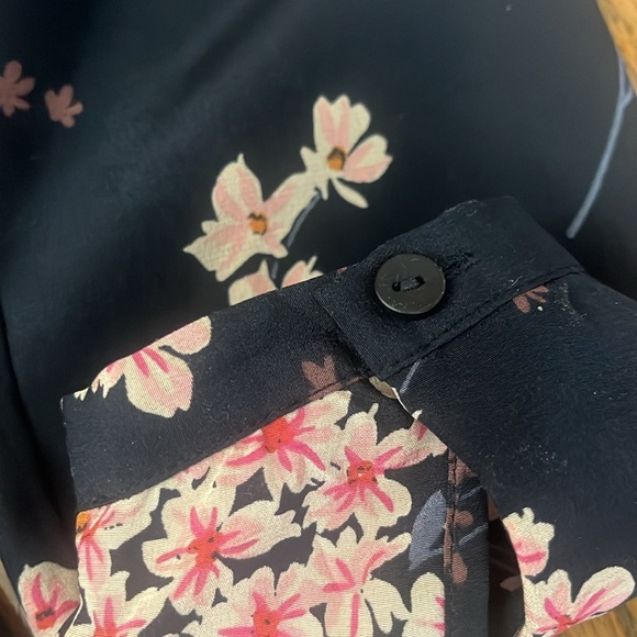 Rebecca Taylor Silk Button Down Shirt Floral Size 0 - Picture 6 of 8